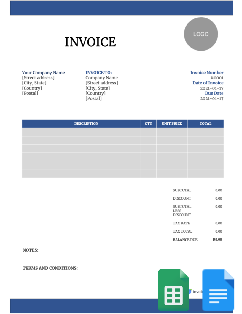 create google doc simple invoice template