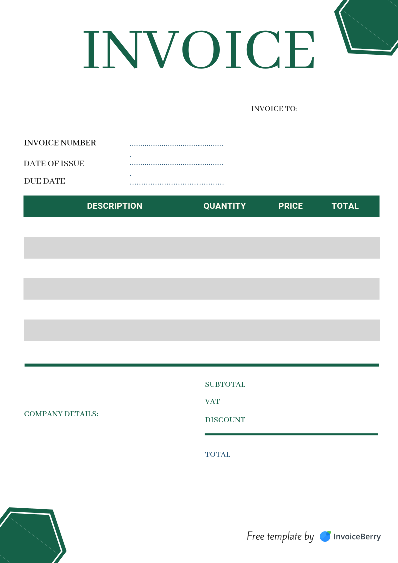 Free Invoice Templates Download - All Formats and Industries | InvoiceBerry